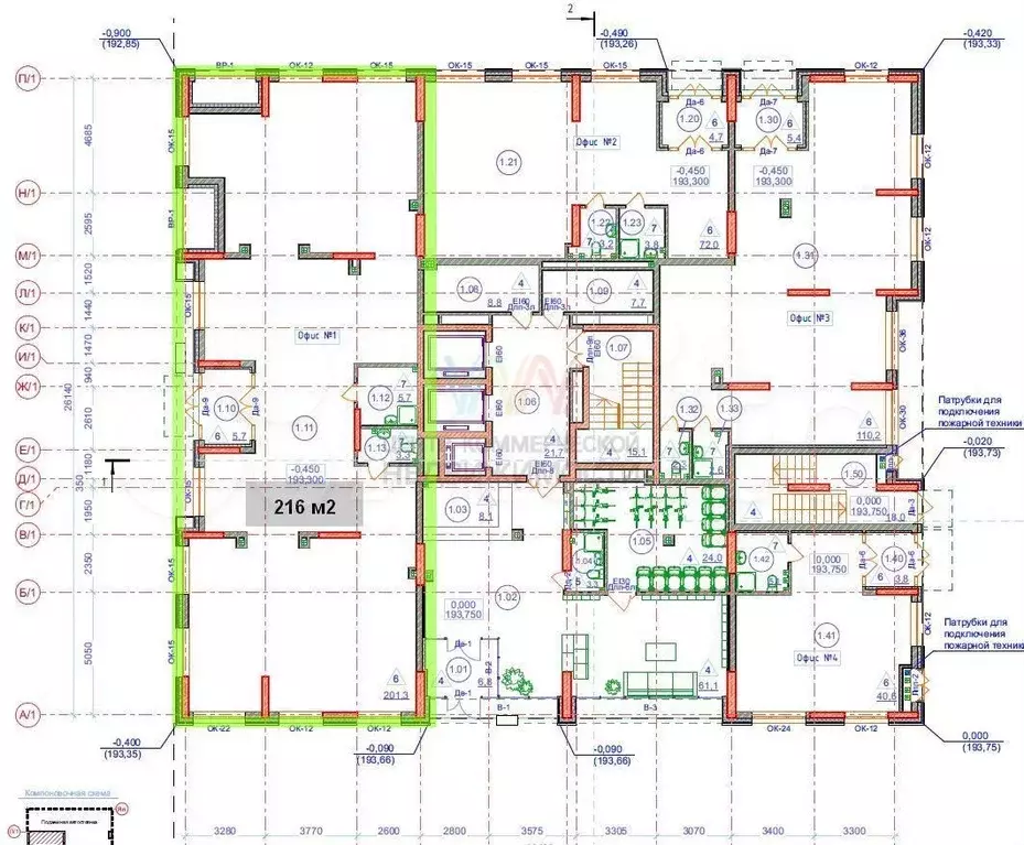 Аренда помещения 216 м2 в новом ЖК Гринвич - Фото 0