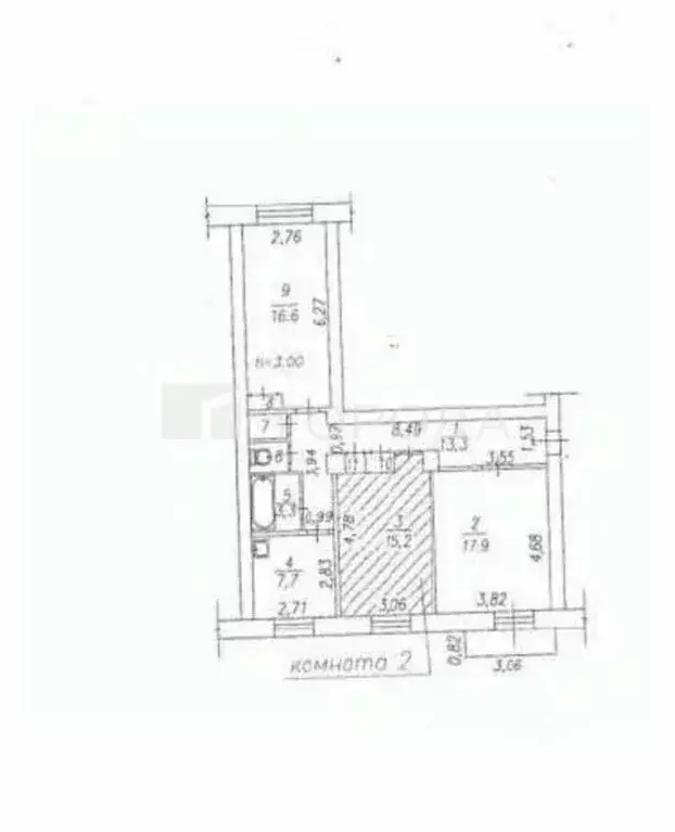 3-к кв. Кемеровская область, Новокузнецк ул. Челюскина, 33 (77.8 м) - Фото 1