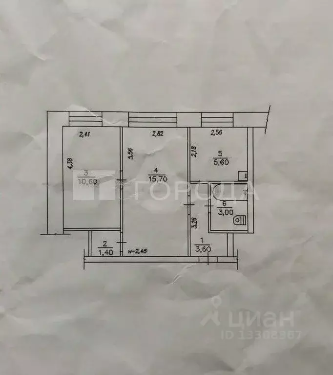 2-к кв. Кемеровская область, Прокопьевск Баргузинская ул., 131 (39.9 ... - Фото 2