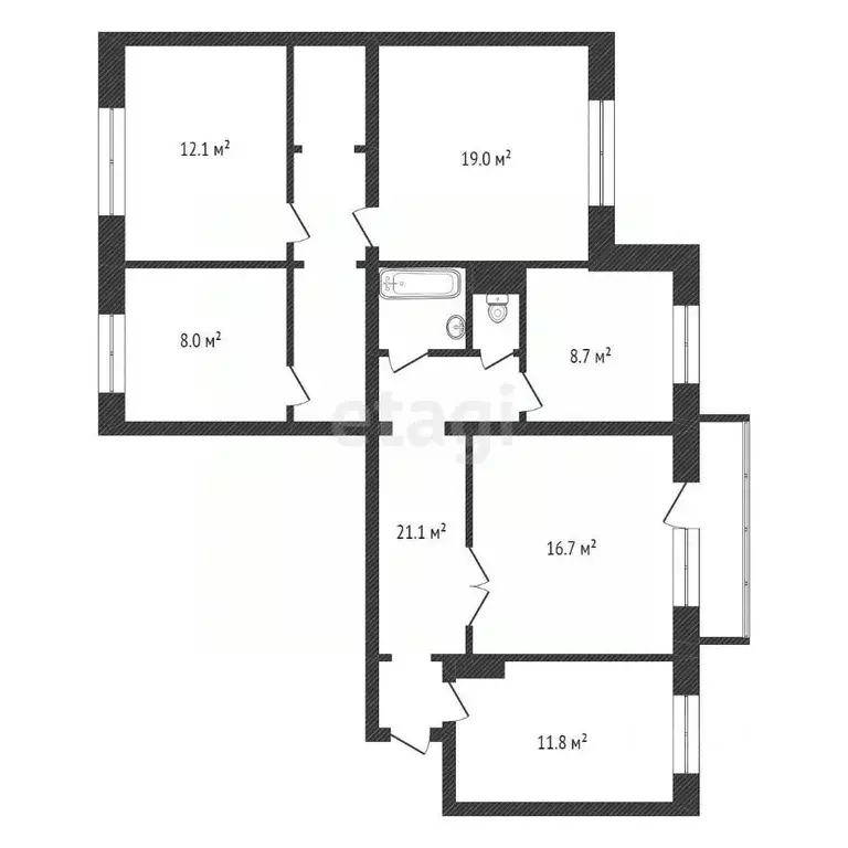 5-к кв. Красноярский край, Красноярск ул. 40 лет Победы, 30 (104.0 м) - Фото 2