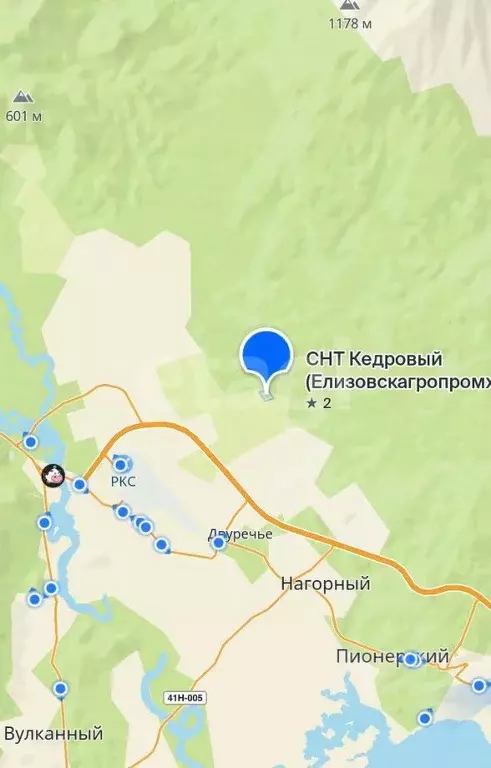 Участок в Камчатский край, Елизовский муниципальный округ, Кедровый ... - Фото 2