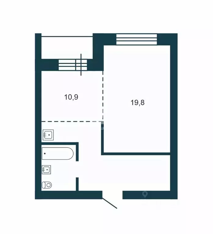 1-к кв. Новосибирская область, Новосибирск ул. Аэропорт, 49 (42.9 м) - Фото 2