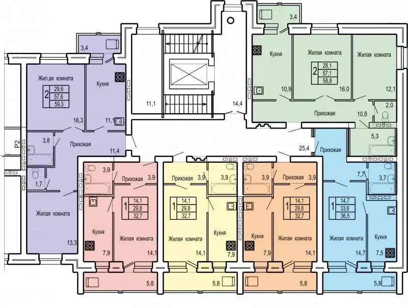 Продаётся 2-к квартира, 56.7 м - Фото 0