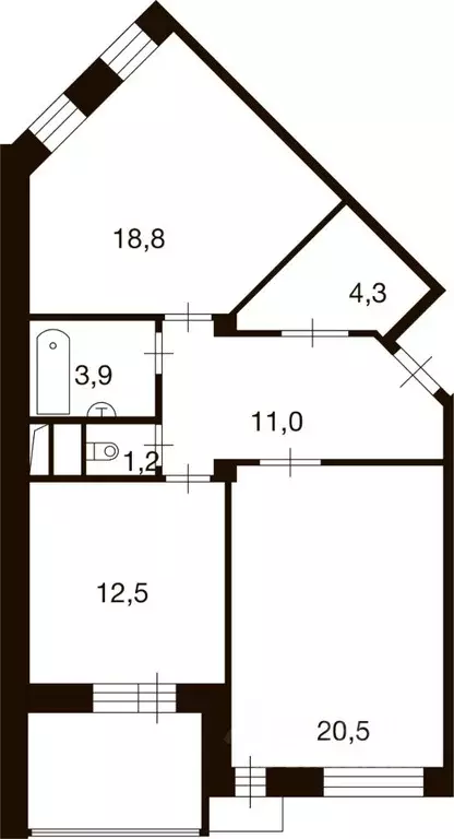 2-к кв. Москва д. Ивановское, ул. Семена Гордого, 10 (72.3 м) - Фото 0