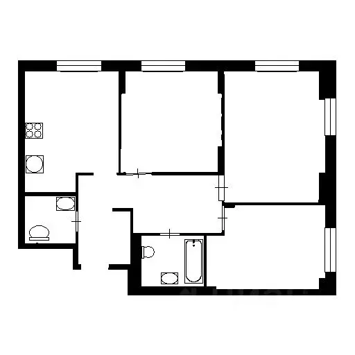 3-к кв. Москва Костромская ул., 6К2 (75.0 м) - Фото 1