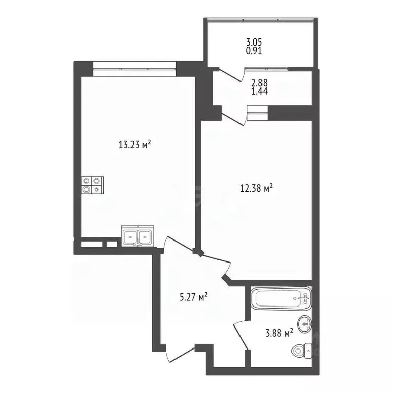 1-к кв. Ярославская область, Ярославль ул. Урицкого, 42 (35.8 м) - Фото 0