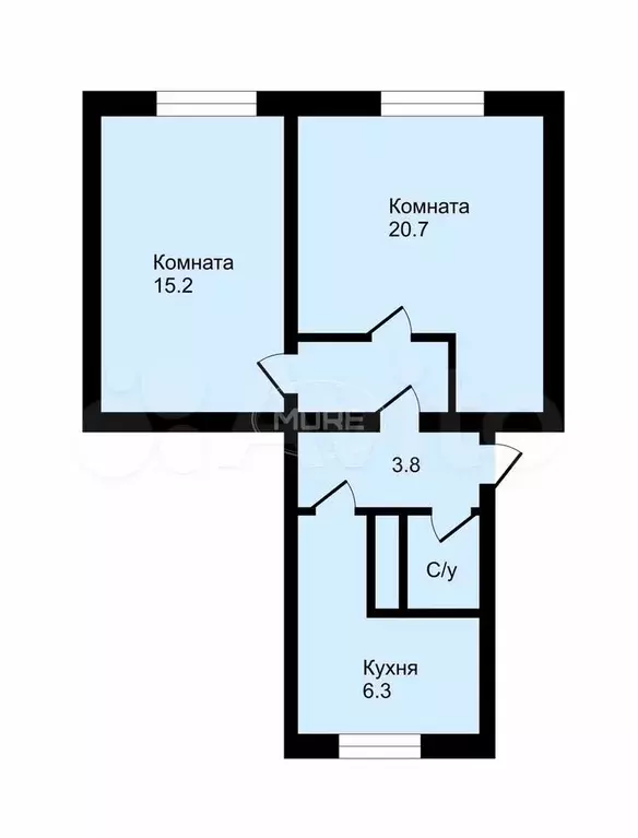 2-к. квартира, 50 м, 1/4 эт. - Фото 0
