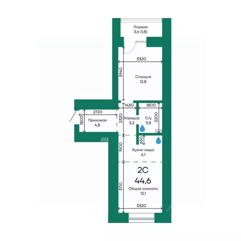 2-к кв. Алтайский край, Барнаул Просторная ул., 390к2 (44.6 м) - Фото 1
