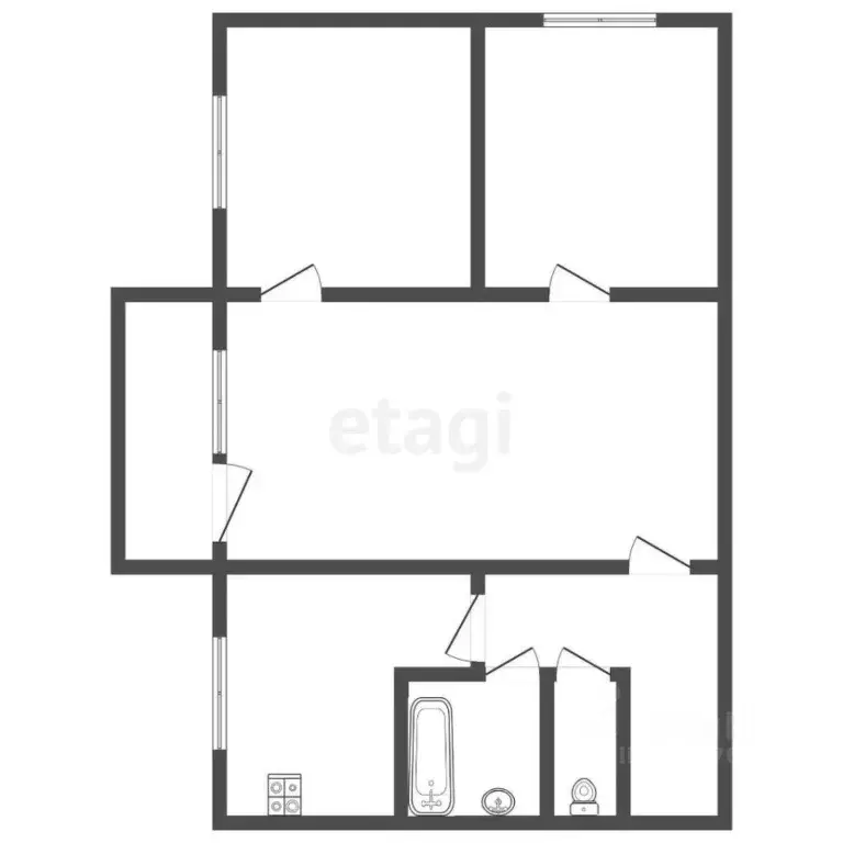 3-к кв. Иркутская область, Ангарск 77-й кв-л, 12 (49.9 м) - Фото 1