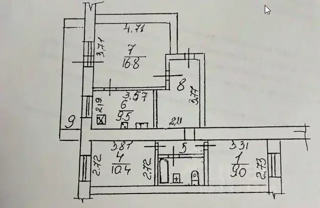 3-к кв. Курская область, Курск ул. Ломоносова, 30А (57.2 м) - Фото 0