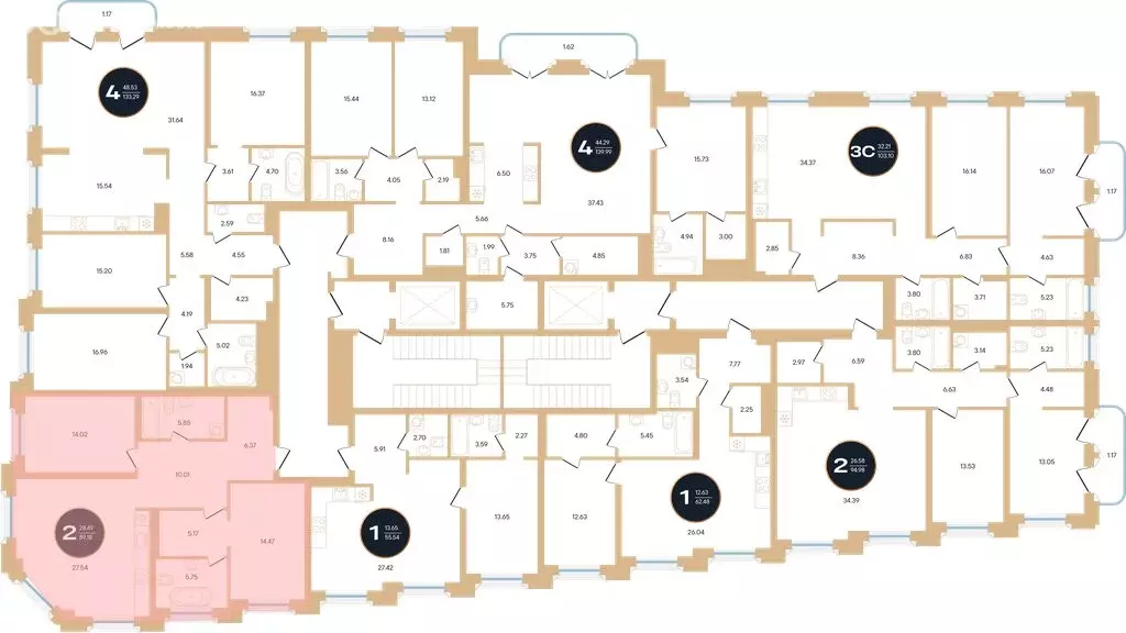 2-комнатная квартира: Уфа, улица Рихарда Зорге, 73 (89.18 м) - Фото 1