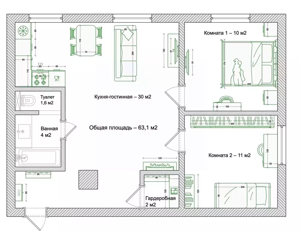 2-к кв. Московская область, Королев ул. Дзержинского, 7 (63.1 м) - Фото 1