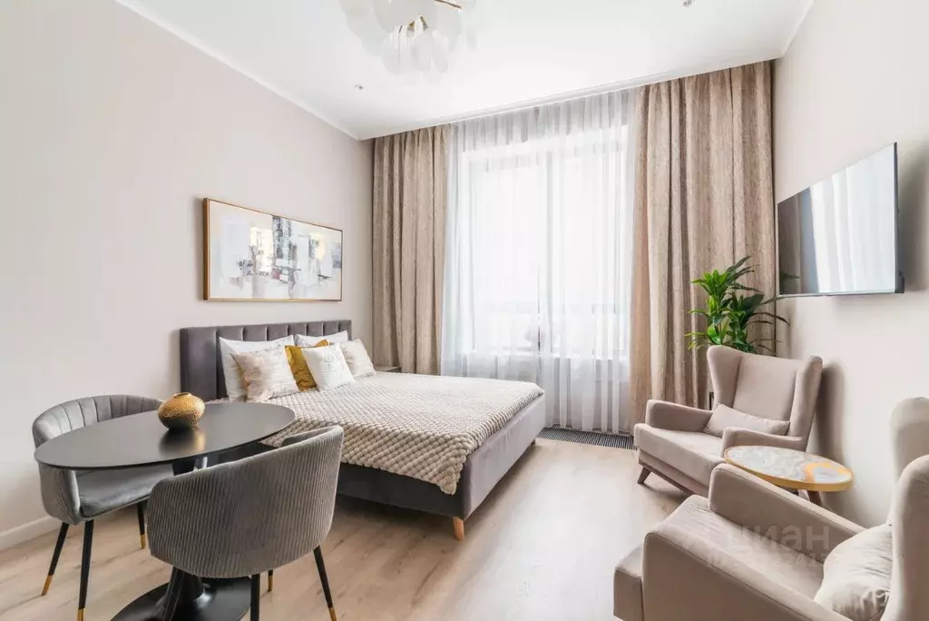 Студия Москва Ленинградский просп., 34А (29.0 м) - Фото 1