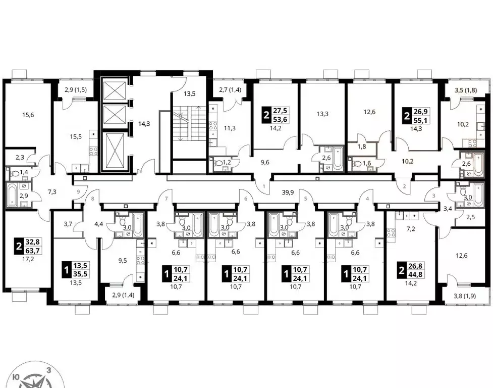 1-к кв. Московская область, Ленинский городской округ, д. Сапроново ... - Фото 2