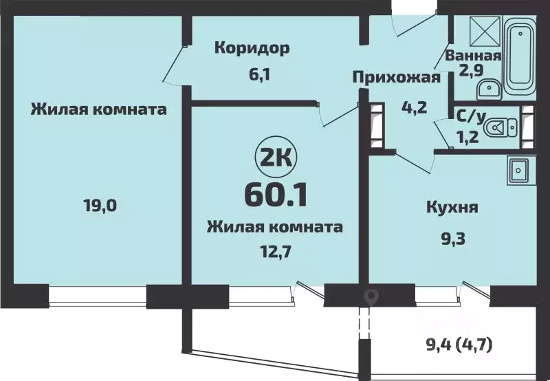 2-к кв. Новосибирская область, Новосибирский район, Станционный ... - Фото 0