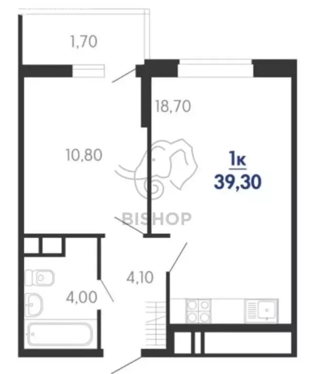 1-комнатная квартира: Краснодар, улица им. Героя Яцкова И.В., 1/10 ... - Фото 1