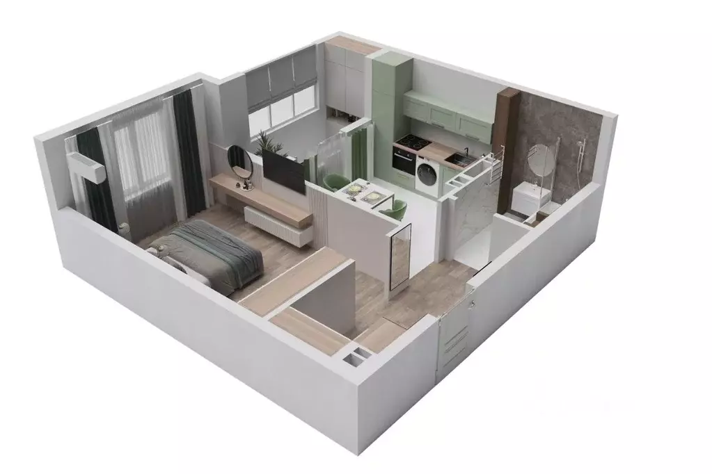 1-к кв. Крым, Евпатория Победа жилой комплекс (39.08 м) - Фото 2