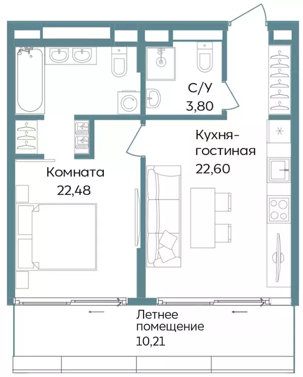 2-к кв. Крым, Саки ул. Морская (59.09 м) - Фото 1