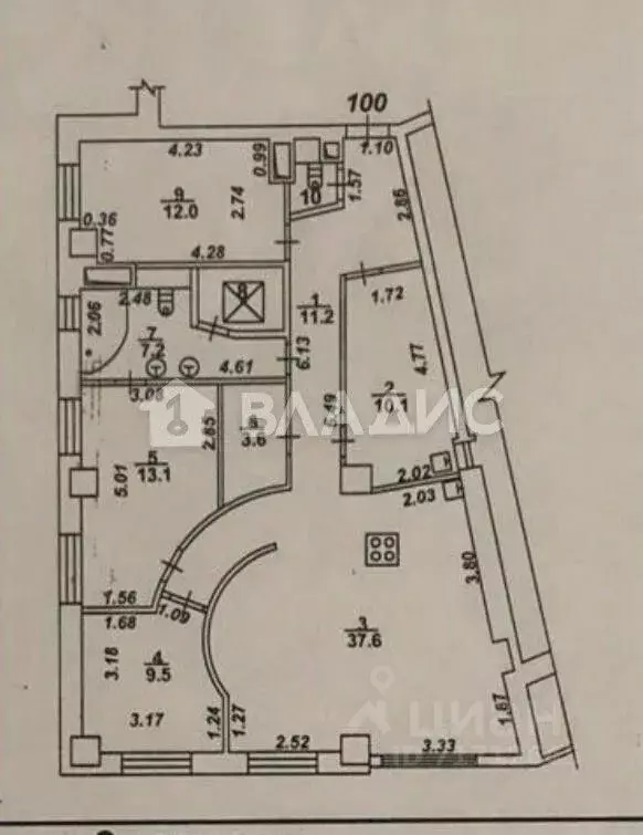 3-к кв. Воронежская область, Воронеж ул. Сакко и Ванцетти, 78а (106.8 ... - Фото 2