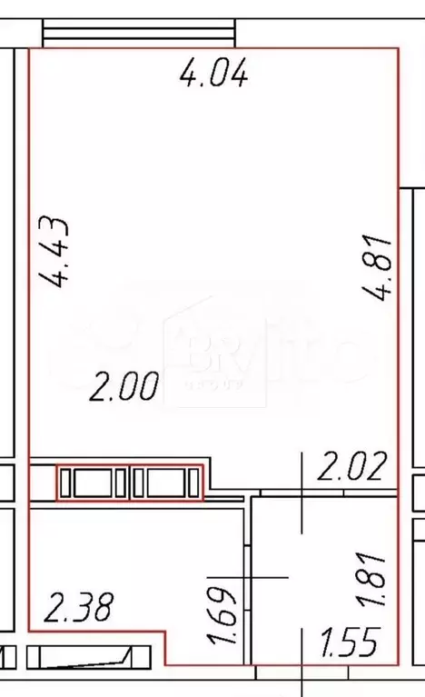 Квартира-студия, 25 м, 2/9 эт. - Фото 0