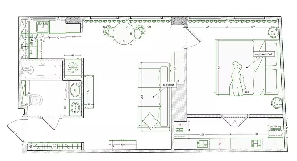 2-к кв. Свердловская область, Екатеринбург просп. Ленина, 13А (43.8 м) - Фото 2