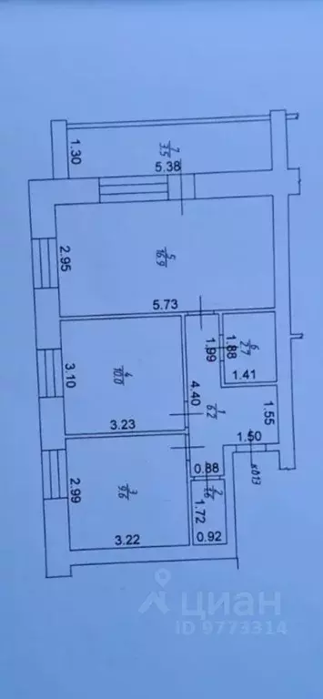 2-к кв. Татарстан, Арск ул. Вахитова, 71 (47.0 м) - Фото 1