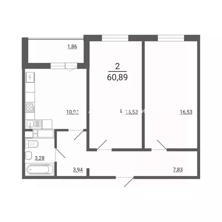 2-к кв. Челябинская область, Магнитогорск ул. 50-летия Магнитки, 31 ... - Фото 1