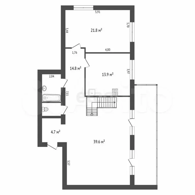 6-к. квартира, 213 м, 4/5 эт. - Фото 0