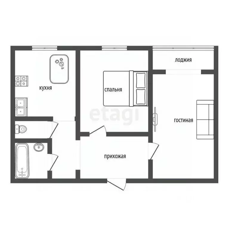 2-к кв. Оренбургская область, Оренбург Брестская ул., 9 (53.0 м) - Фото 2