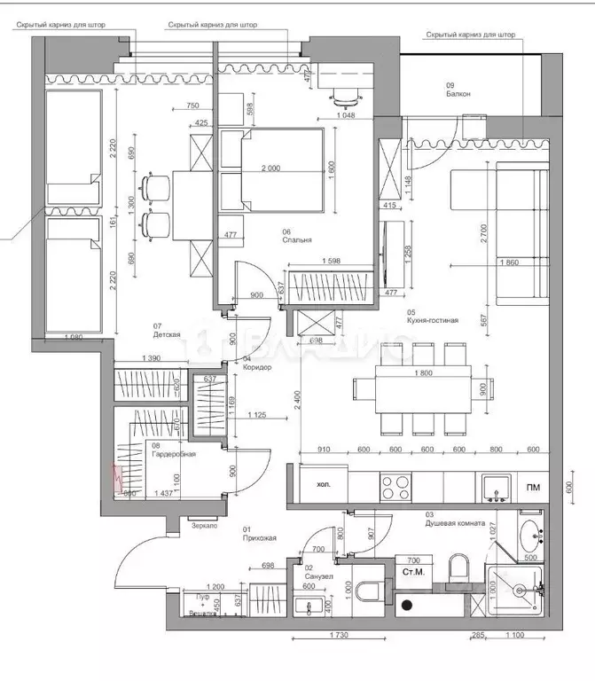 3-к кв. Москва ул. Василисы Кожиной, 13 (83.3 м) - Фото 2