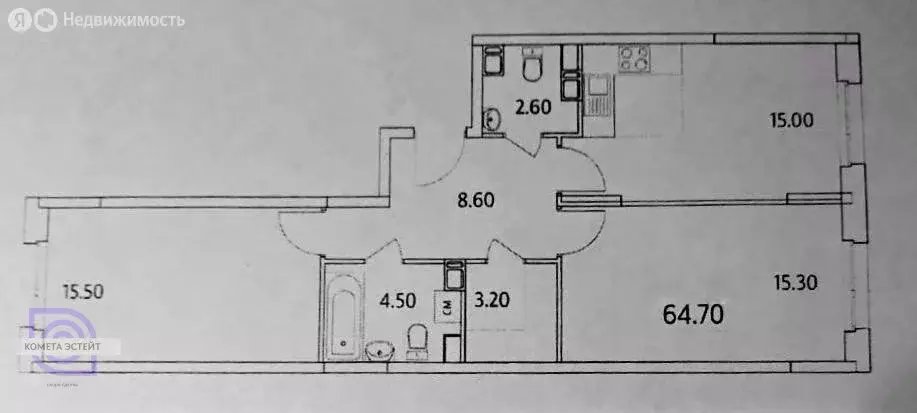 2-комнатная квартира: Люберцы, Солнечная улица, 2 (64.7 м) - Фото 1