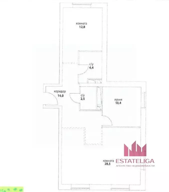 2-к кв. Москва ул. Крузенштерна, 12к1 (72.5 м) - Фото 1