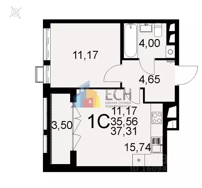 1-к кв. Тульская область, Тула Путейская ул., 11 (37.1 м) - Фото 1