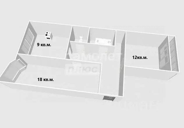 2-к кв. Ленинградская область, Тосно г. Тосненский район, Тосненское ... - Фото 1