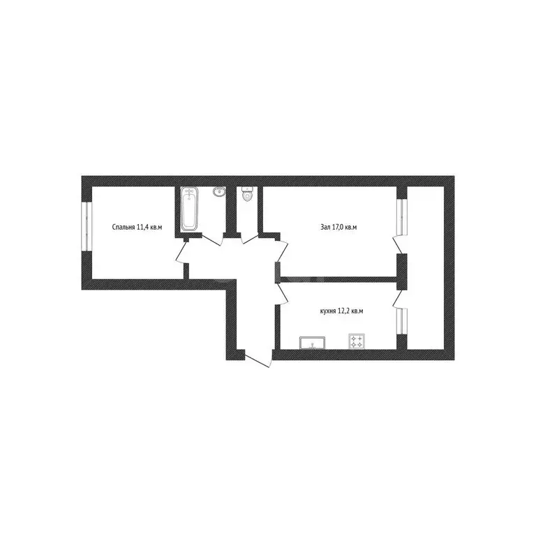 2-комнатная квартира: Нефтекамск, улица Декабристов, 7А (59 м) - Фото 1