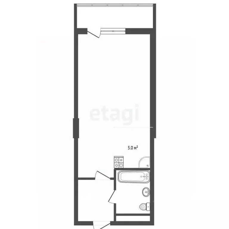 Студия Краснодарский край, Анапа Рождественская ул., 55к1 (34.4 м) - Фото 2