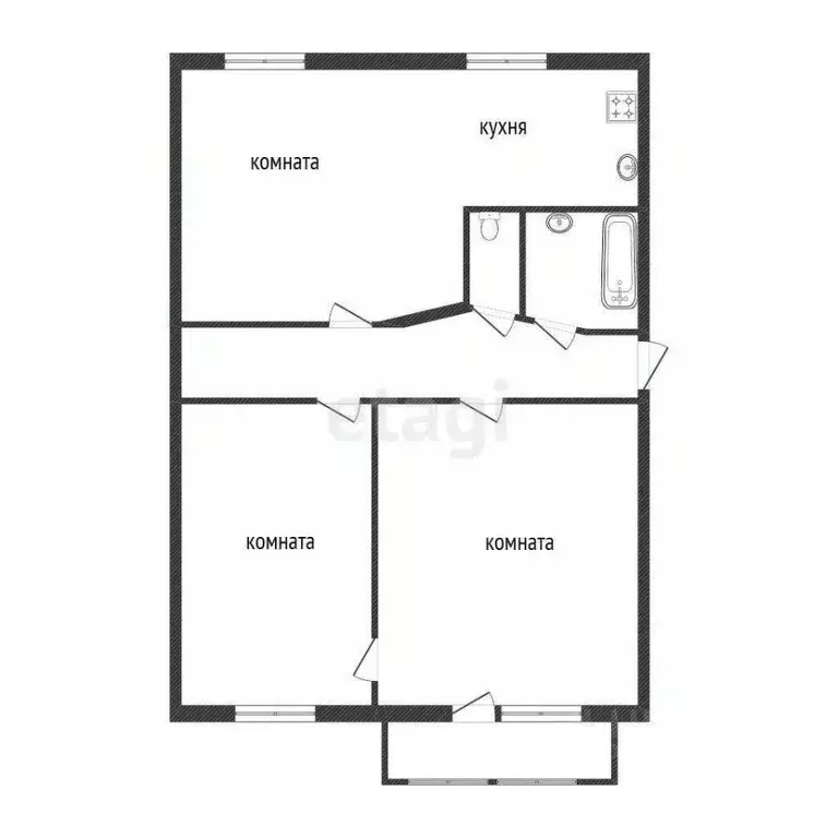 2-к кв. Вологодская область, Вологда ул. Хлюстова, 18 (60.2 м) - Фото 2