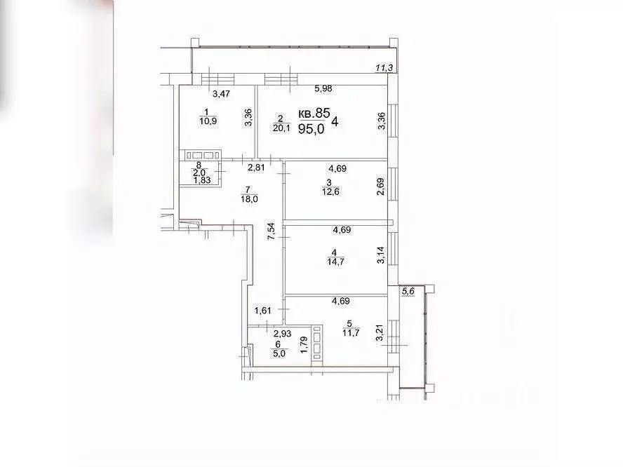 4-к кв. Томская область, Томск тракт Московский, 107 (95.0 м) - Фото 1