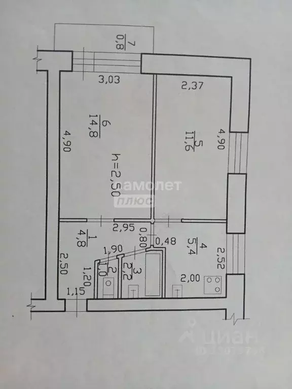 2-к кв. Забайкальский край, Чита ул. Бабушкина, 98А (39.5 м) - Фото 1