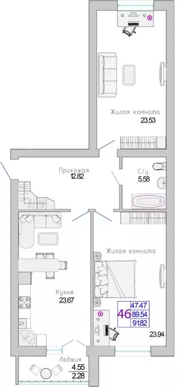2-к кв. Калининградская область, Зеленоградск Венецианский квартал ... - Фото 0
