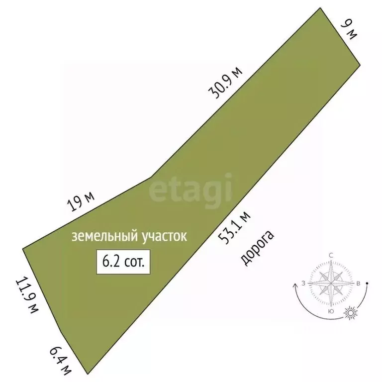 Участок в Ханты-Мансийский АО, Урай Автомобилист-1 СОНТ, 16 (6.2 сот.) - Фото 2
