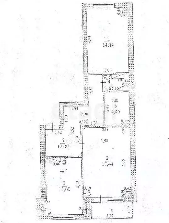 2-к кв. Ульяновская область, Ульяновск Самарская ул., 27 (61.0 м) - Фото 1