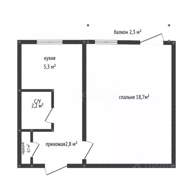 1-к кв. Краснодарский край, Белореченск ул. Луначарского, 145 (29.7 м) - Фото 2