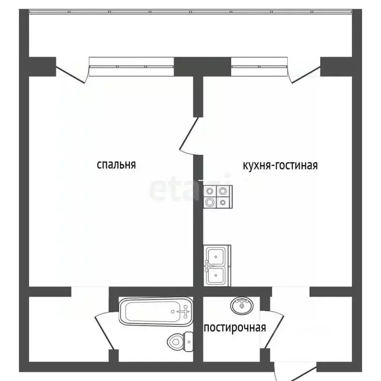 2-к кв. Тюменская область, Тюмень Олимпийская ул., 22 (37.0 м) - Фото 2