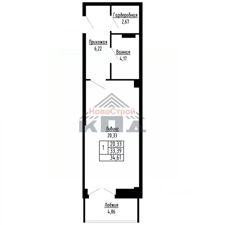 1-к кв. Омская область, Омск ул. Фрунзе (35.0 м) - Фото 1