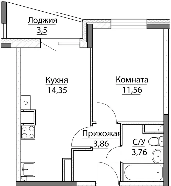 1-к кв. Ярославская область, Ярославский район, Заволжское с/пос, пос. ... - Фото 0