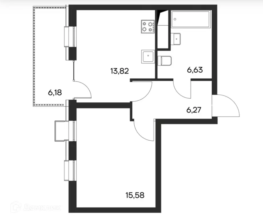 Продаётся 1-к квартира, 48.48 м - Фото 1