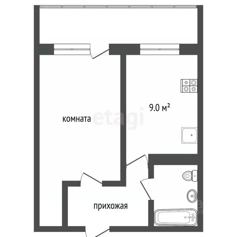 1-к кв. Свердловская область, Екатеринбург ул. Красных Командиров, 106 ... - Фото 1