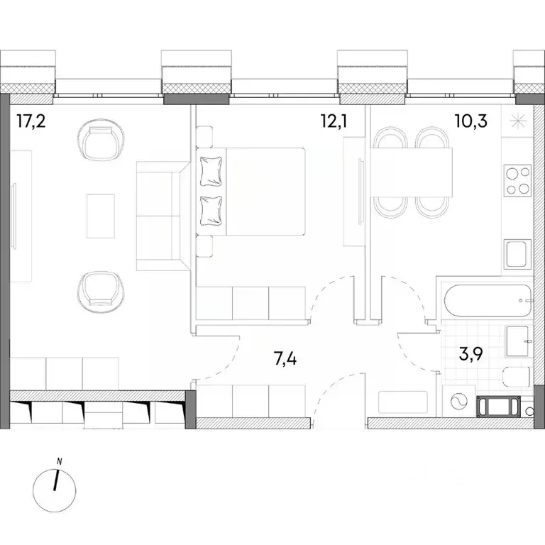 2-к кв. Москва, Москва, Зеленоград ул. Александровка, 6 (50.9 м) - Фото 0