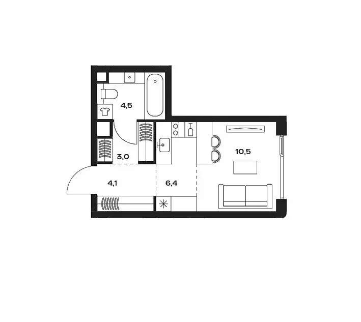 Продаётся квартира-студия, 29.8 м - Фото 0